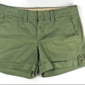 Banana Republic Stretch Khaki Green Weekend Shorts